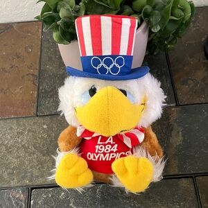 L.A. 1984 Olympics Sam the Eagle Plush Patriotic Red White and Blue